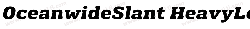 OceanwideSlant HeavyLeaning字体转换